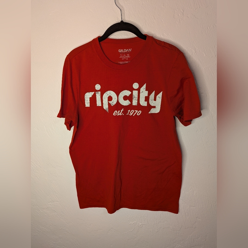 Gildan Red Graphic T-Shirt for Men